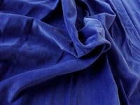 Luxury 100% Cotton Velvet Velour Fabric Material - ROYAL